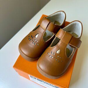NEW Livie & Luca Brown Leather T-strap Toddler Shoes 5